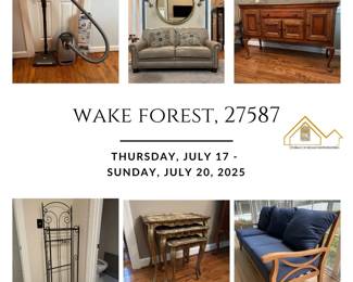 Wake Forest, July 17 - July 20, 2025.