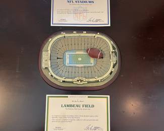 W48 - $25. Danbury Mint Lambeau Field. Measures 8" x 6".