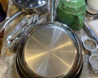 W117 - $25. All Clad stainless steel skillet. 10"