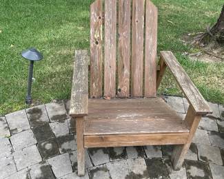 W124 - $75 each. 4 available. Adirondack chairs. Measures 28" wide x 30" deep x 36" tall. All sturdy but could probably use a coat of stain.