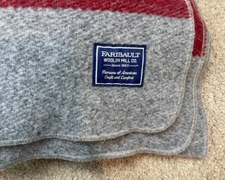W153 - $100. Faribault Woolen Mill Co. King size blanket.