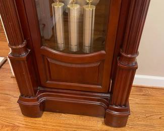 W55 - $1750. SLIGH model 0901-2-CC Grandfather Clock. Measures 31" wide x 15.5" deep x 84" tall. WORKS and we have the key and paperwork! Does have a minor "dent" at the top that you really have to look for.