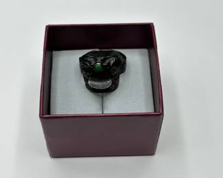 J29 - $30. Size 10 Sterling Western Saddle Ring.