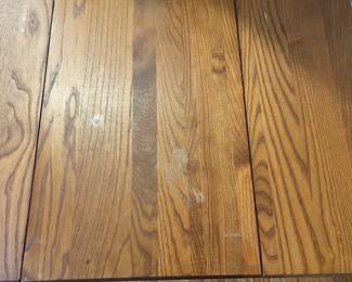 W119 - $50. Folding TV Tables (3) and drop leaf stand on wheels. Water marks on table top (pictured)