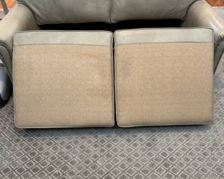 W38 - $1500. Smith Brothers Leather Loveseat. Measures 75" wide x 38" deep x 36" tall. Back cushions are fixed. Bottom cushions come off for moving/cleaning. Very good used condition! No rips / tears / holes etc. Nice high quality leather!