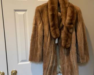 W154 - $95. Ladies Mink Fur with leather accents. Probably size Large / XL.