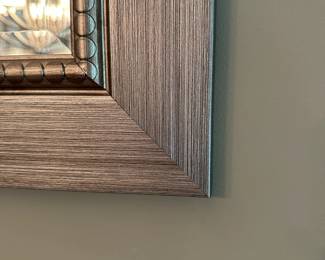W3 - $50. Kirkland Home Mirror. Measures 46.5" wide x 36.75" tall. Frame is a "brushed" plastic.