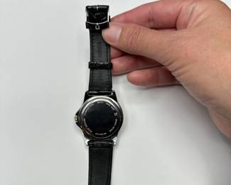 J26 - $600. Zenith Automatic 682 Mens Watch - Leather Band. Stainless. Needs battery.