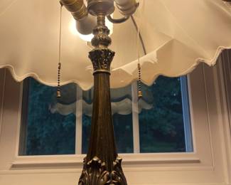 W74 - $20. Table Lamp. Measures 25" tall. Needs new shade.