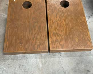 W138 - $50. Solid Wood Pair of Cornhole Boards.