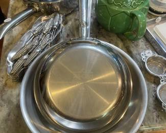 W116 - $15. All Clad stainless steel skillet. 8"