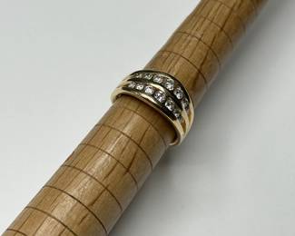 J2 - $750. Size 8.5. 14kt & Diamond Ladies Ring.
