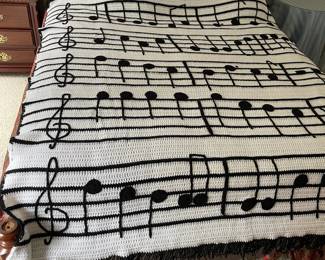 W19 - $30. Music note Afghan.