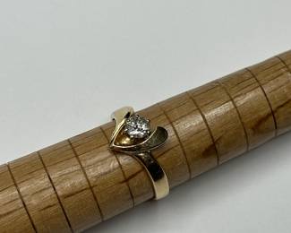 J4 - $325. Size 9. 14kt & diamond ring.