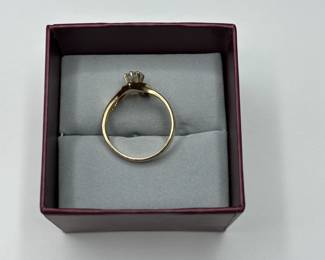 J4 - $325. Size 9. 14kt & diamond ring.
