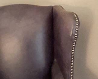 W150 - $150. Hooker Furniture Leather Arm Chair. Measures 28.5"wide x 35" deep x 40" tall.