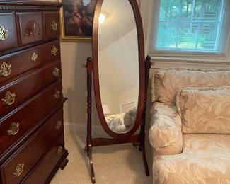 W20 - $65. Standing Floor Mirror. Measures 23" wide x 58" tall.