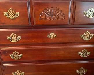 W22 - $150. 5 Drawer Chest of Drawers. All drawers slide. Measures 36" wide x 18.5" deep x 53" tall.