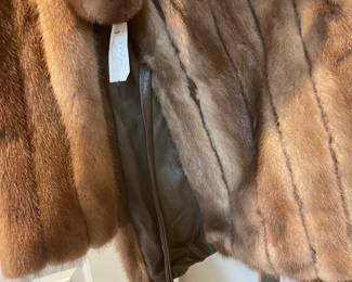 W154 - $95. Ladies Mink Fur with leather accents. Probably size Large / XL.