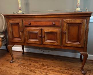 W2 - $300. Alexander Julian Home Colors Sideboard. Measures 55.5" wide x 20" deep x 36.25" tall.