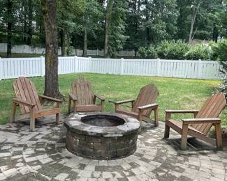 W124 - $75 each. 4 available. Adirondack chairs. Measures 28" wide x 30" deep x 36" tall. All sturdy but could probably use a coat of stain.