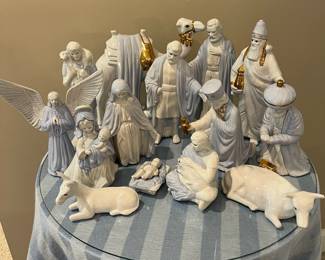 W145 - $125. Holland Mold Large Nativity Set.