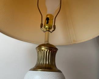 W12 - $80 PAIR. Vintage ALSY Table lamps. Measures 27" tall. Vintage shade is in very good condition!