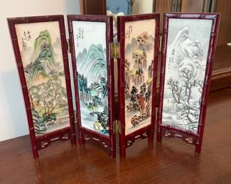 W32 - $25. Decorative Table top screen. Measures 16" x 10" tall.