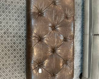 W41 - $350. Smith Brothers Leather Cocktail Ottoman. Measures 45" x 26" x 16" tall. No rips / holes but there are some minor "scratches" on the leather.