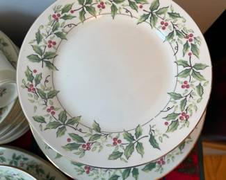 W101 - $295. Holly Traditions China Set.