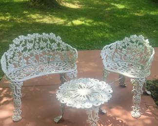 Cast iron patio set