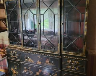 Black lacquer china cabinet