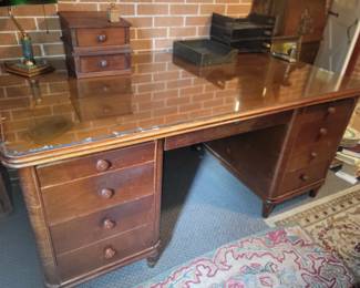 Lg vintage wood desk