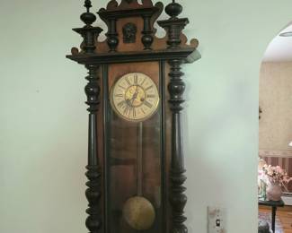 Vintage Mahogany Vienna wall clock