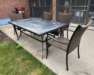 Patio table and 4 chairs
