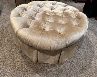 Oversized Ottoman, beautifully upholstered.