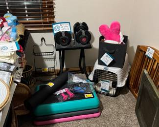 Here are some fitness equipment and great adjustable weight set with stand