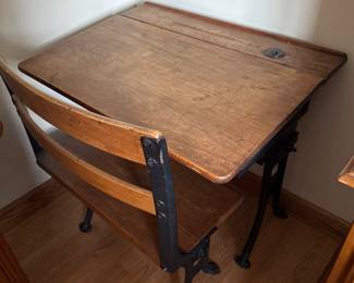 Antique one room school desk