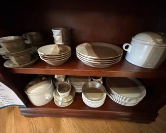 Mikasa Studio Kiln  Mid Century Modern -Beautiful Set, 14 place settings and 1 8-place settings   Each set comes with various serving pieces 