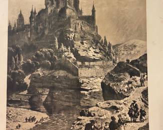 Axel Herman Haig The Alcazar, Segowa 1886 Etching print