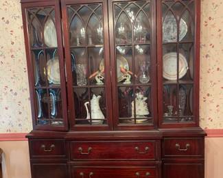 Mahogany China Hutch Cabinet