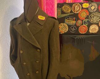 WWII Wool double breasted over coat