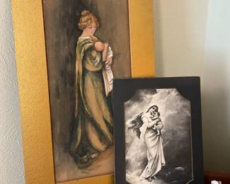 Original oil painting reproduction of Maud Stunm Young Mother and child