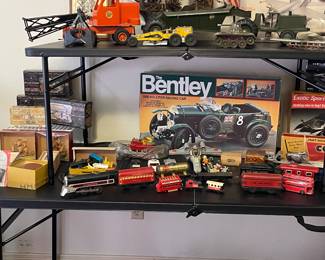 Vintage toys, trucks, trains models