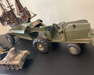 Vintage Doepke Green Die cast Earth Mover Truck