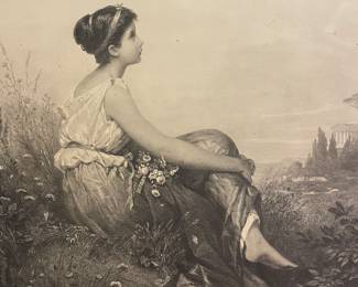 1892 Print of Elizabeth Barrett Browning