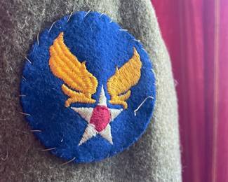 Original WWII USAAF British Patch on WWII Overcoat