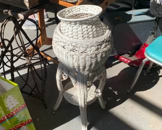 Wicker Plant Stand