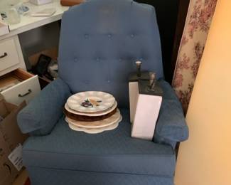 Blue Chair with Egg Trays