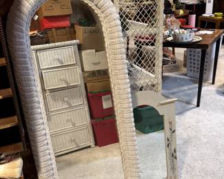Wicker Mirror